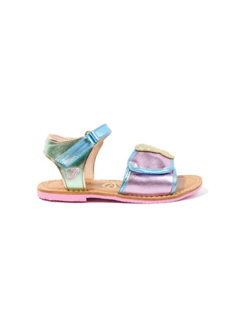 Sophia Webster Mini butterfly metallic sandals