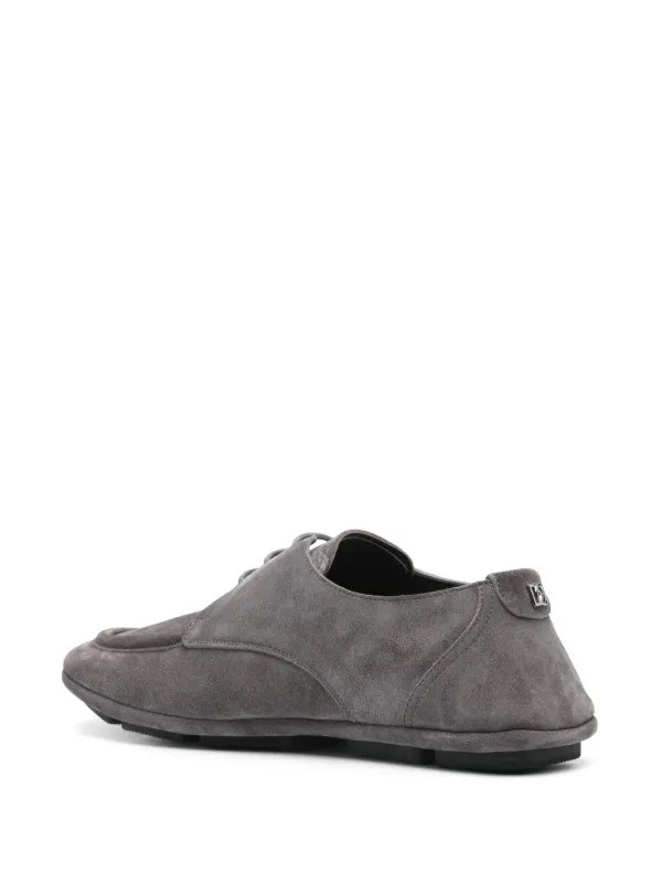 Grey suede derby shoes on sale