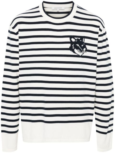 Maison Kitsuné Fox-motif cotton jumper