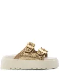 Casadei Birky Ale platform slides - Gold