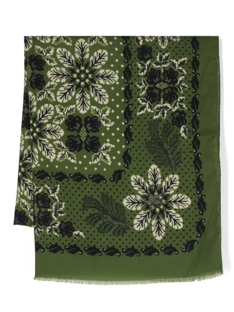 ETRO floral-print wool scarf
