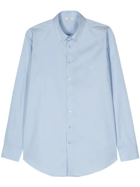 ETRO Pegaso-embroidered cotton shirt