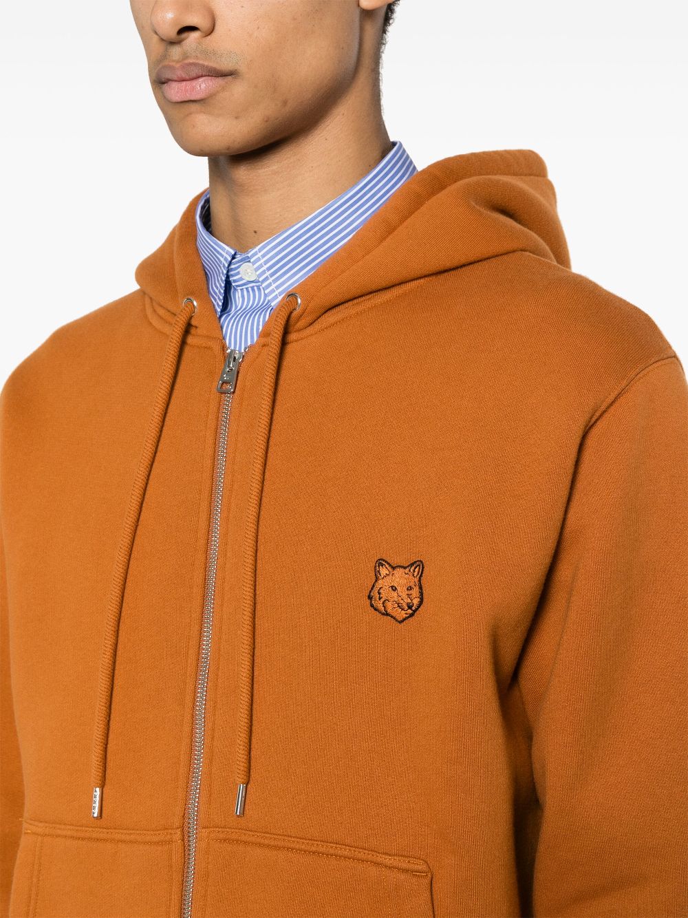 Maison Kitsuné Hoodie met patroon Bruin