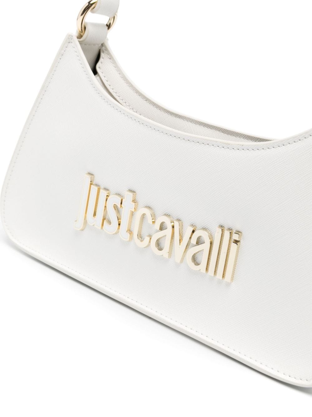 Shop Just Cavalli Logo-plaque Shoulder Bag In 白色