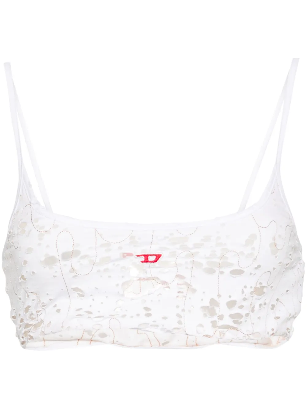 Diesel T-bra-dev Top In White