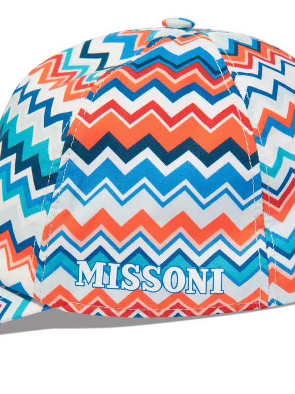 MISSONI Logo Zig Zag on sale Baseball Hat Cap One Size Adjustable Made in ITALY NEW $305