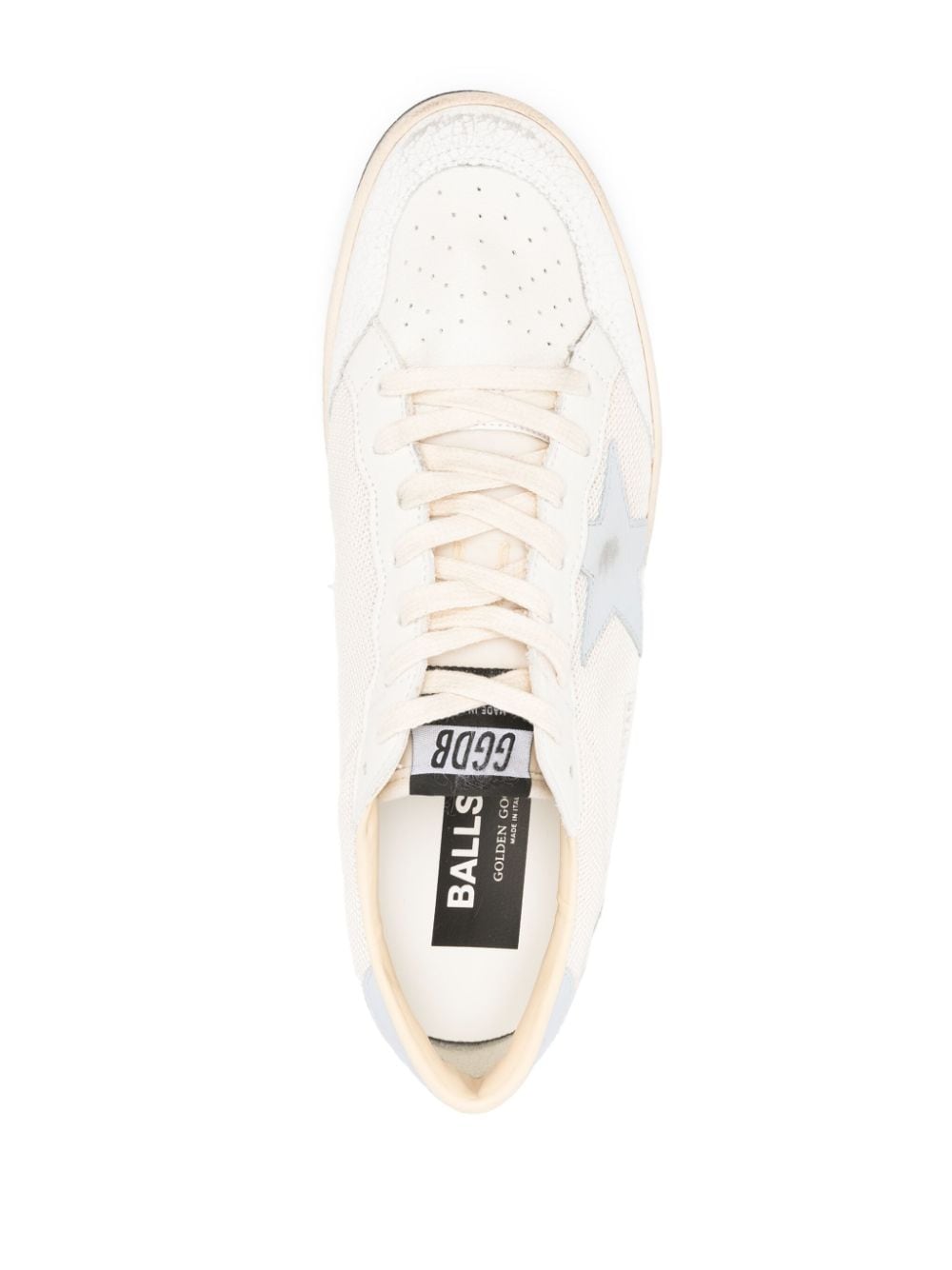 Shop Golden Goose Super-star Mesh Sneakers In White