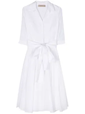 オールインワン・サロペット Blanca Vita Midi Shirt Dress With Belted Waist And Elegant Blanca Vita Shirt Dress With Belted Waist And Elegant