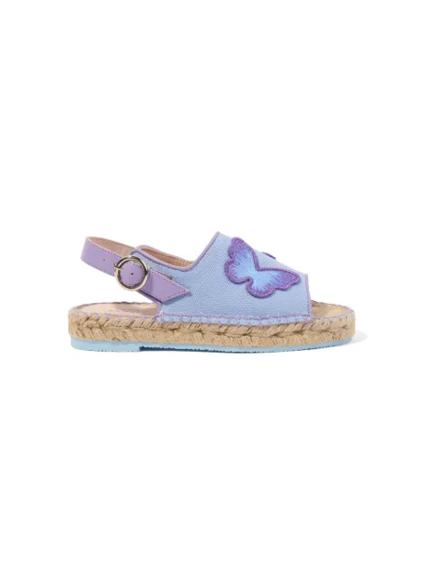 Sophia Webster Mini butterfly-appliqué slingback espadrilles