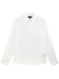 Vilebrequin logo-embroidered linen shirt - White