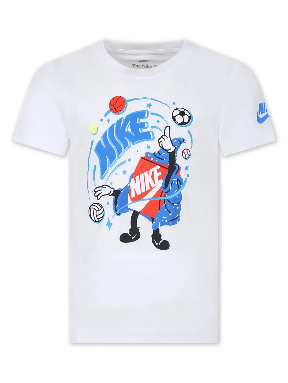 Nike Kids graphic-print crew-neck T-shirt - Bianco