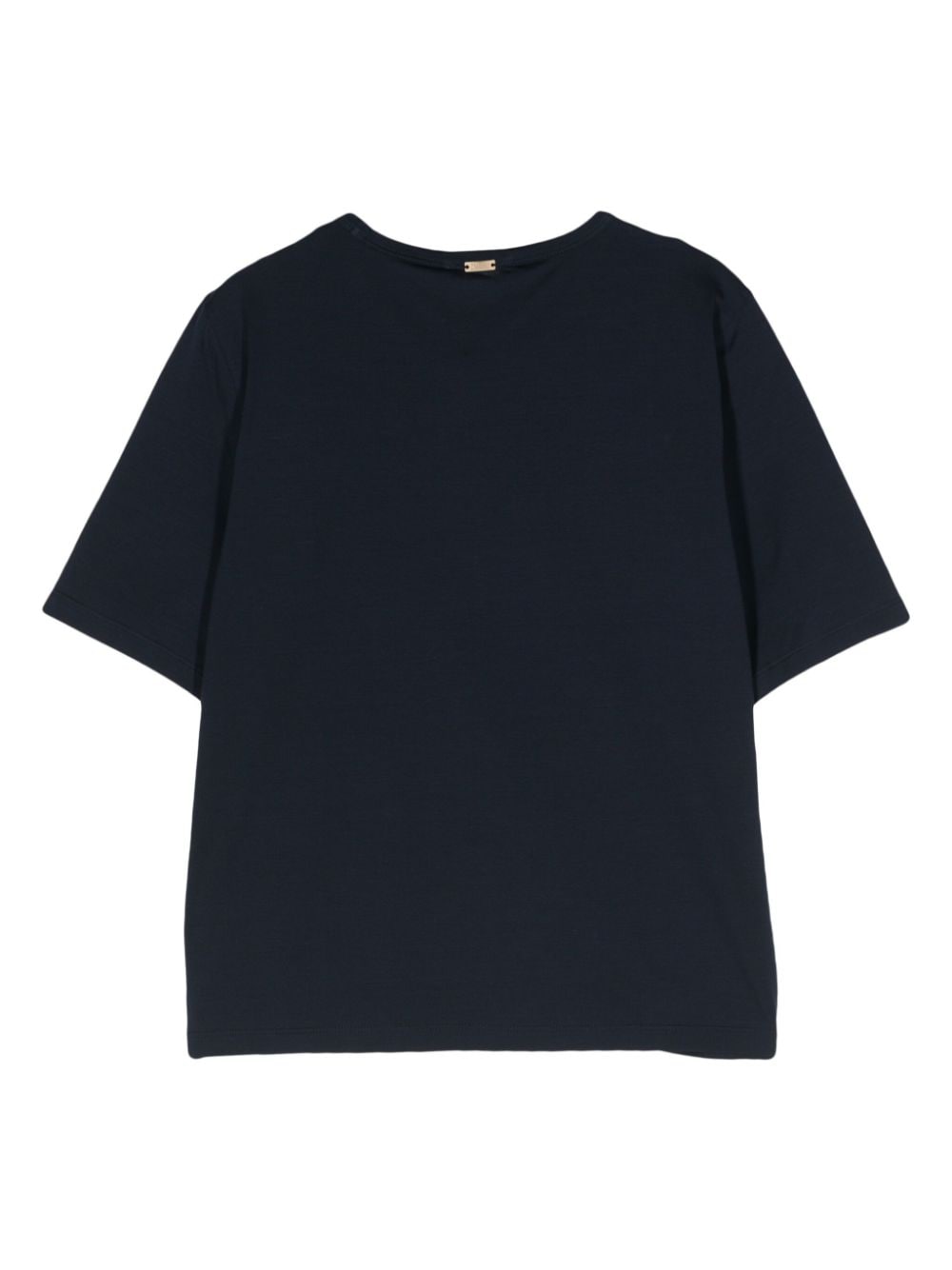 Herno T-shirt met ronde hals en sjaaldetail Blauw