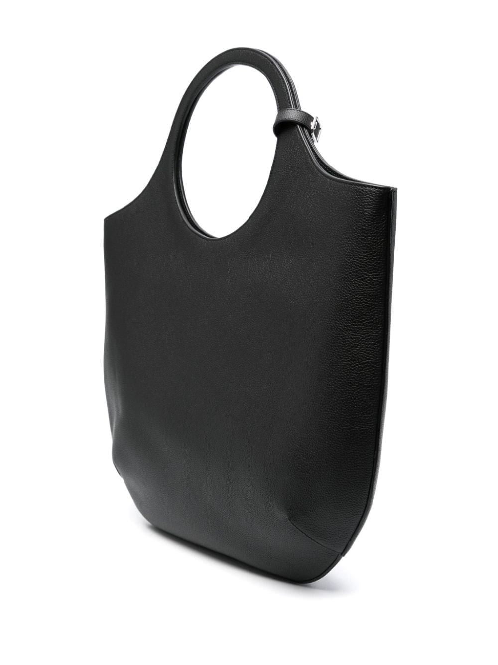 Shop Courrèges Large Holy Leather Tote Bag In Black