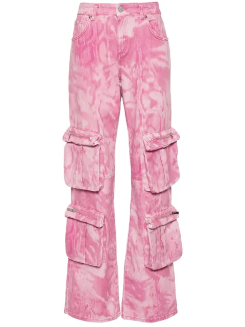 Blumarine Chiné camouflage-print cargo jeans