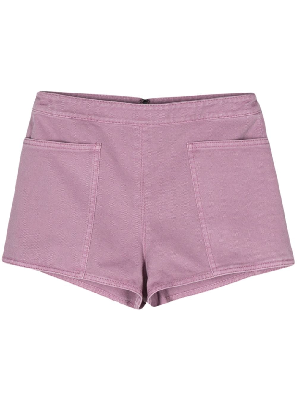 Shop Max Mara Alibi Denim Shorts In Violett