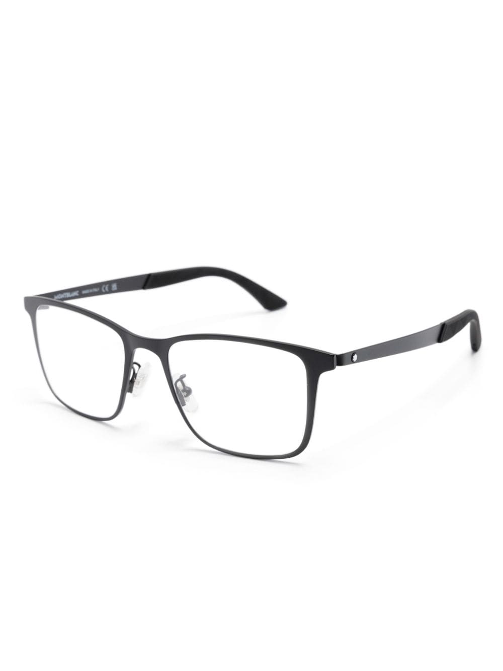 Shop Montblanc Square-frame Glasses In Black
