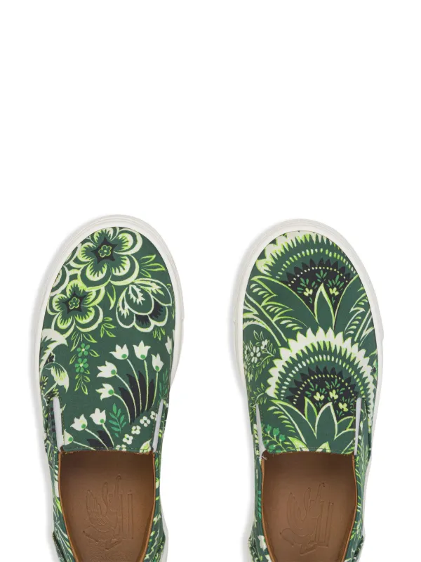 ETRO KIDS ペイズリー スリッポンスニーカー | グリーン | FARFETCH JP
