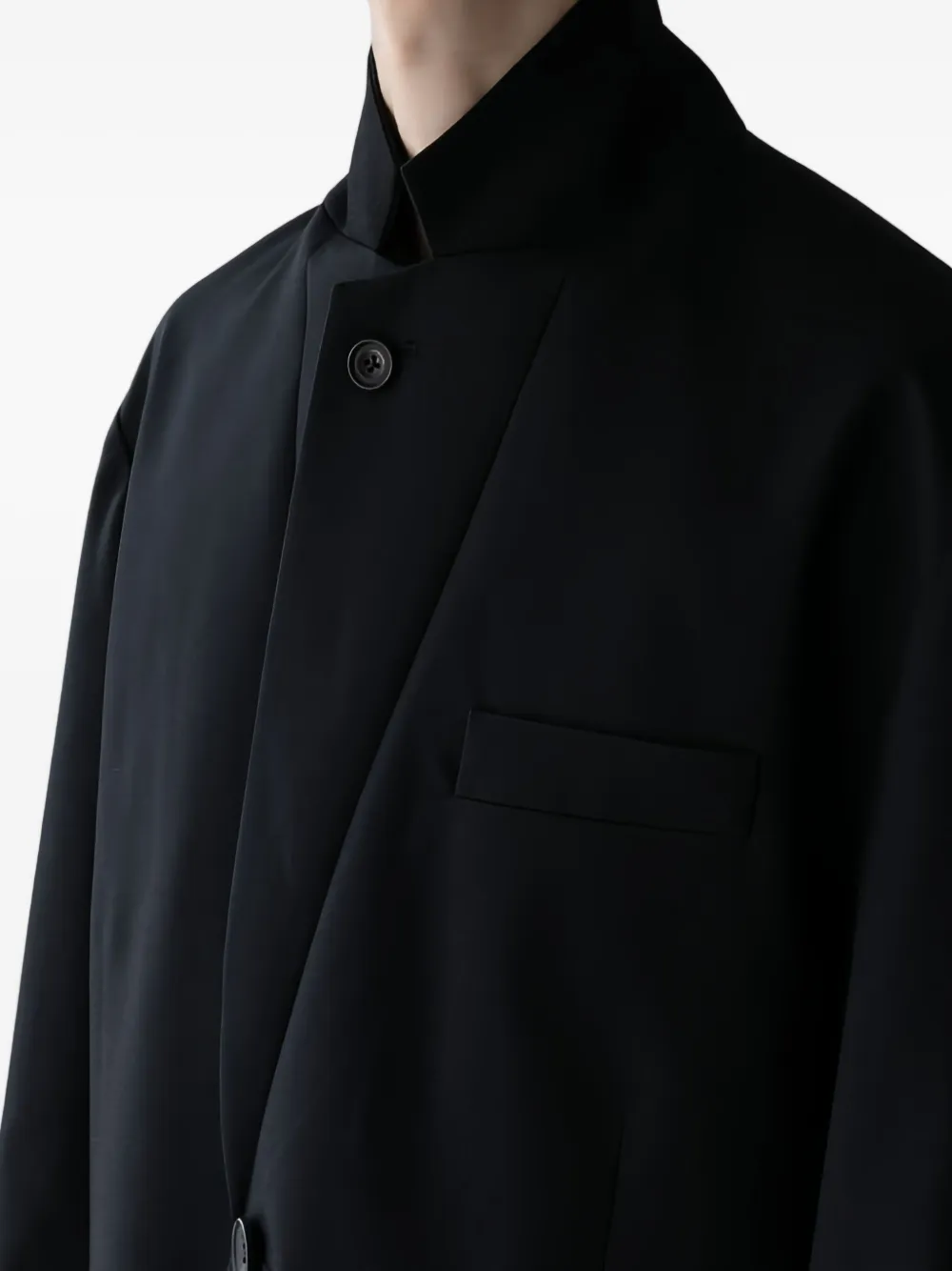 Stein Buttoned Single-breasted Blazer In Black