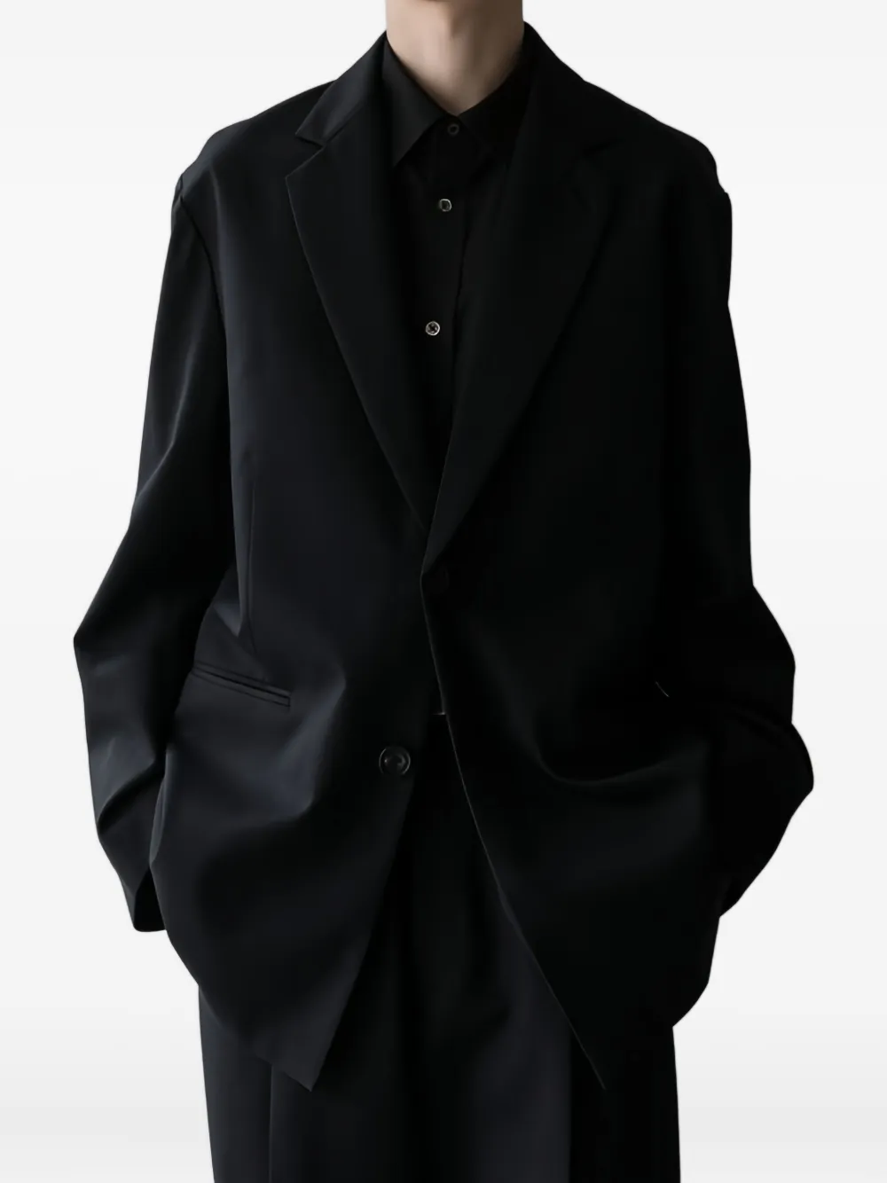 Stein Buttoned Single-breasted Blazer In Black
