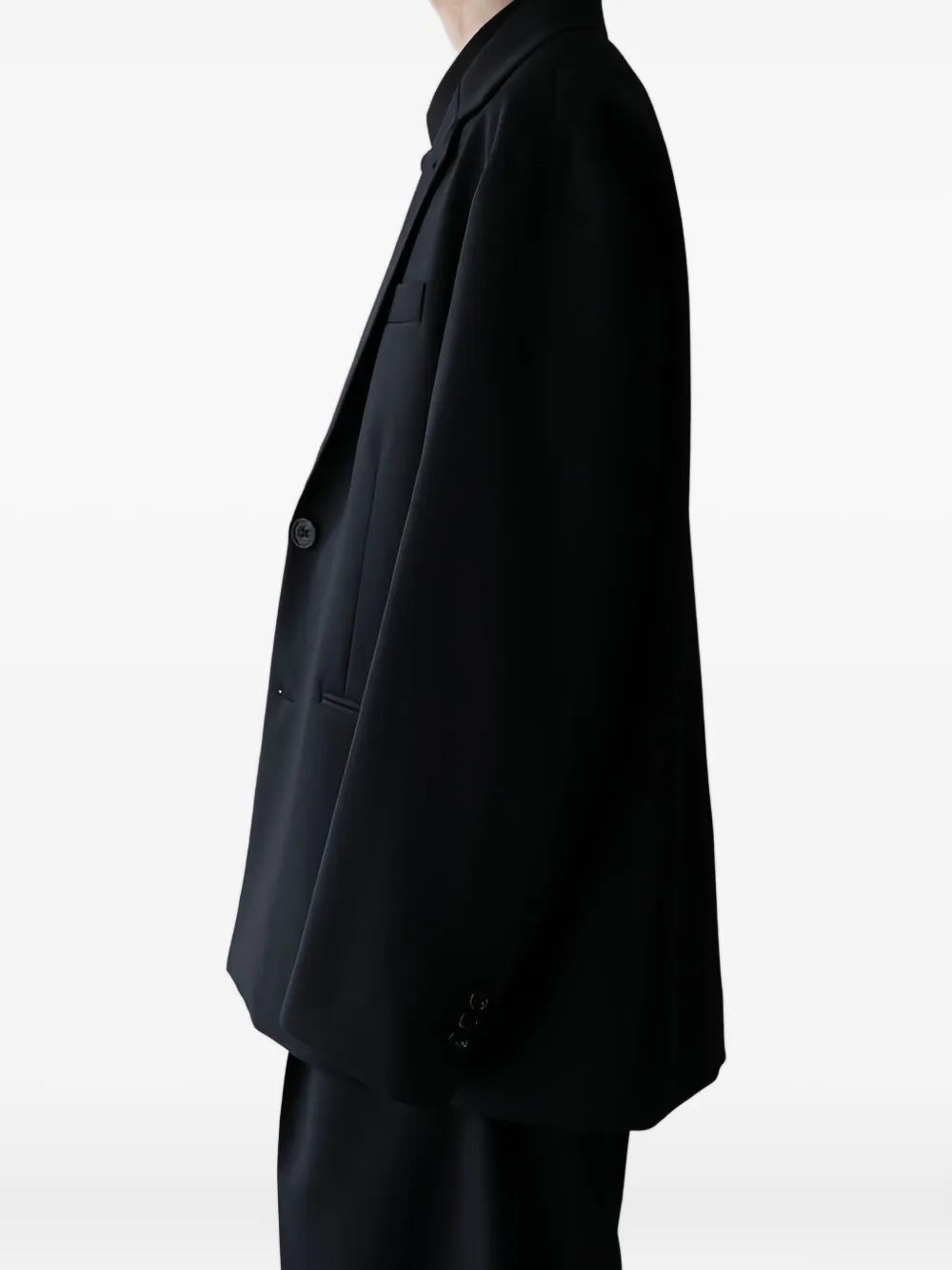 Stein Buttoned Single-breasted Blazer In Black