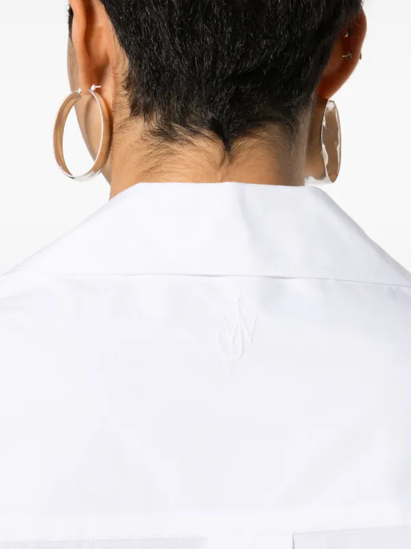 トップス JW ANDERSON JW Anderson bow-tie Cotton Cropped Shirt | White | FARFETCH
