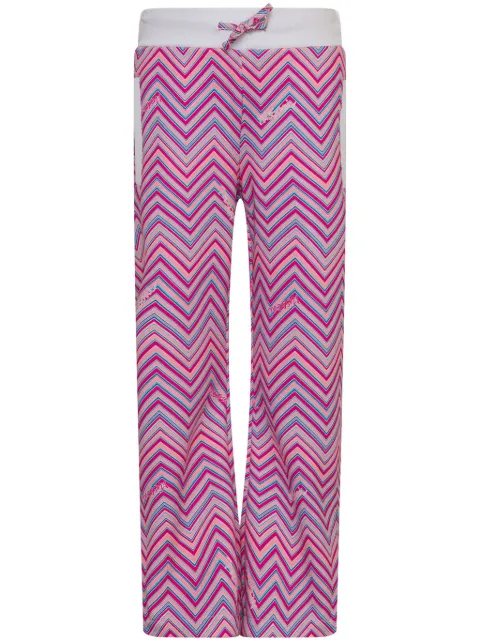 Missoni Kids zigzag cotton straight-leg trousers