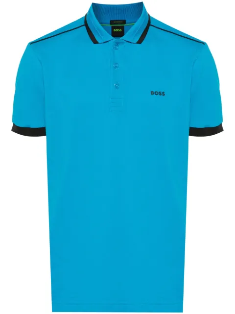 BOSS playera tipo polo de piqué con logo estampado