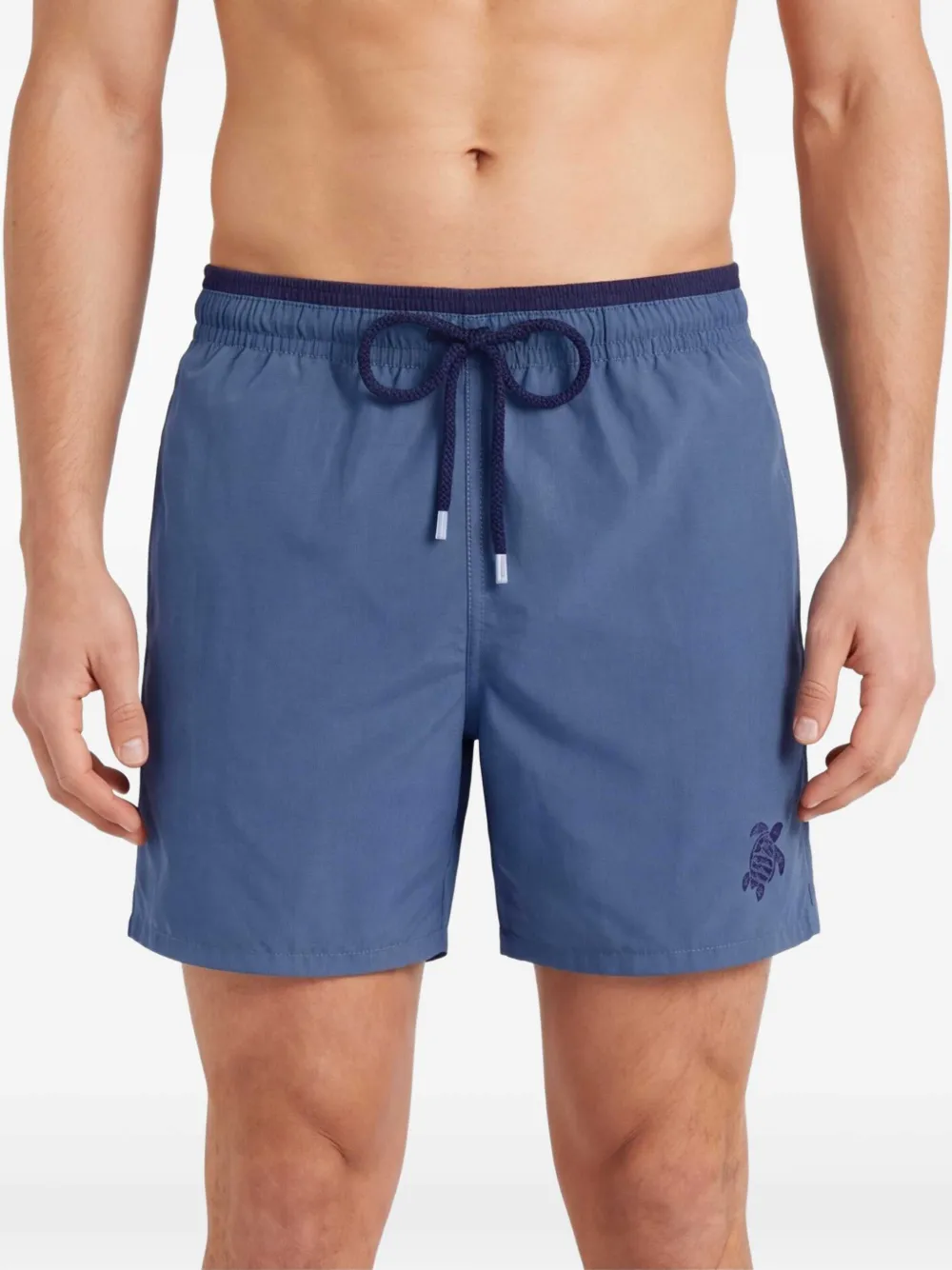 Vilebrequin Zwembroek met geborduurd logo Blauw