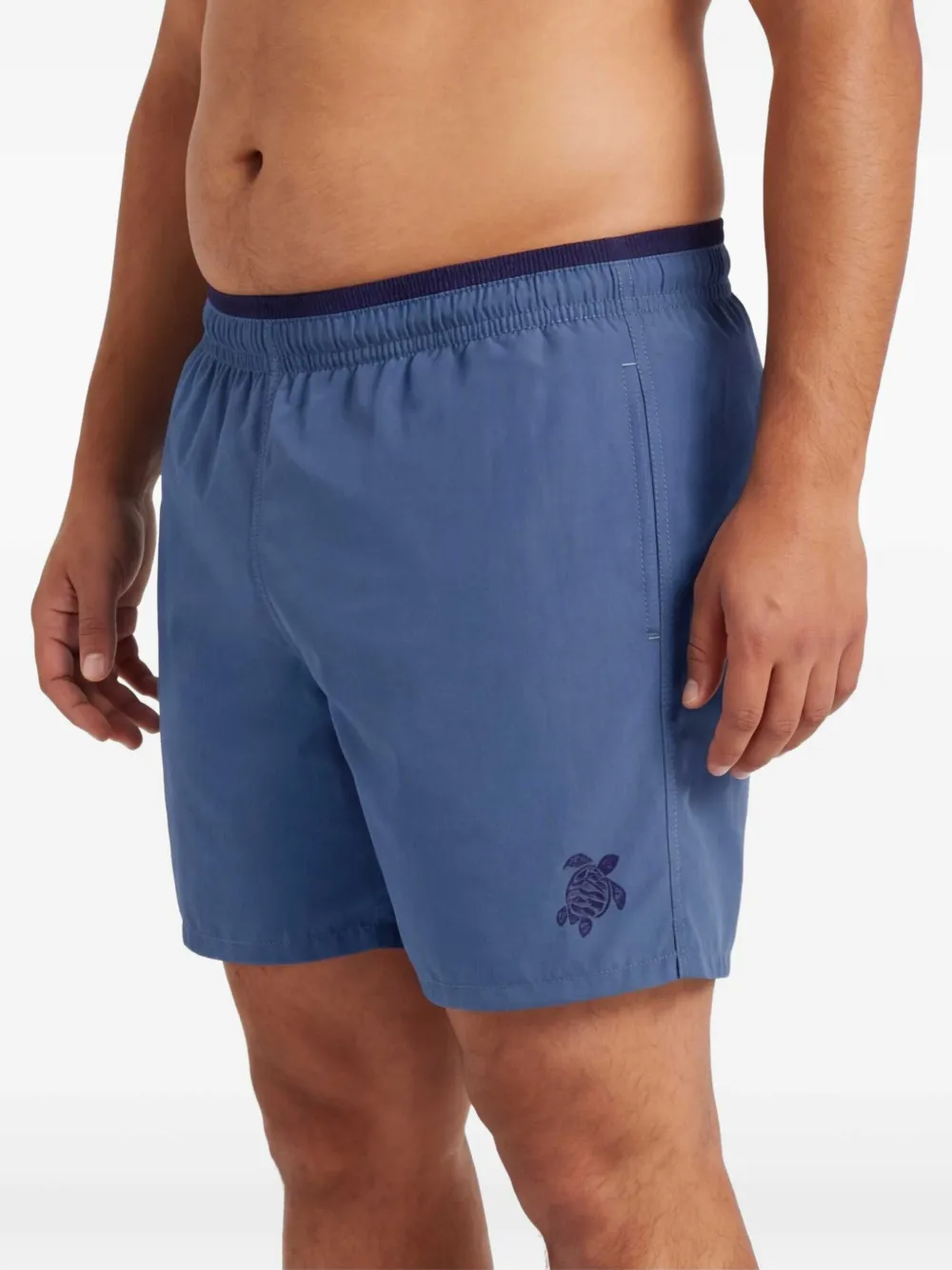 Vilebrequin Zwembroek met geborduurd logo Blauw