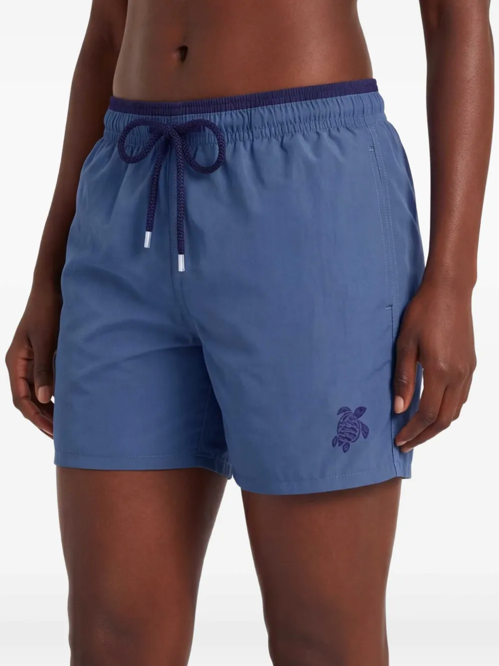 Vilebrequin Zwembroek met geborduurd logo Blauw