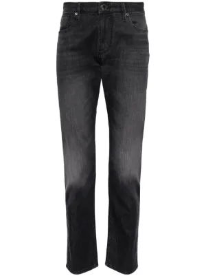 Emporio Armani ダメージ ジーンズ | ブラック | FARFETCH JP
