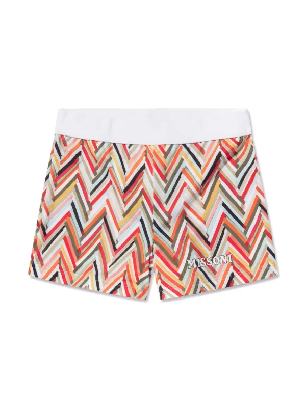 Missoni Kids zig-zag print swim shorts - Main Image