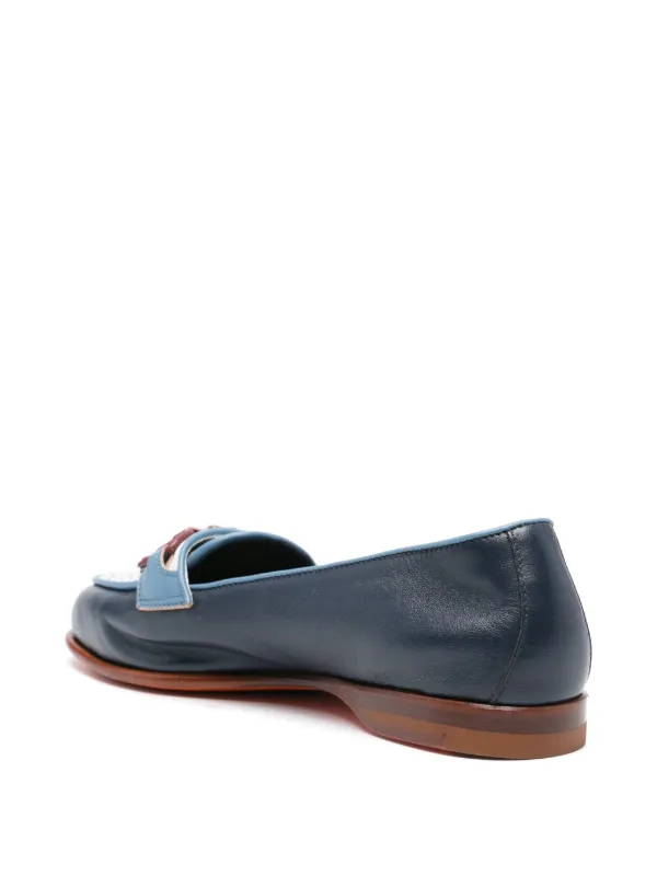 Santoni Andrea タッセル ローファー | ブルー | FARFETCH JP
