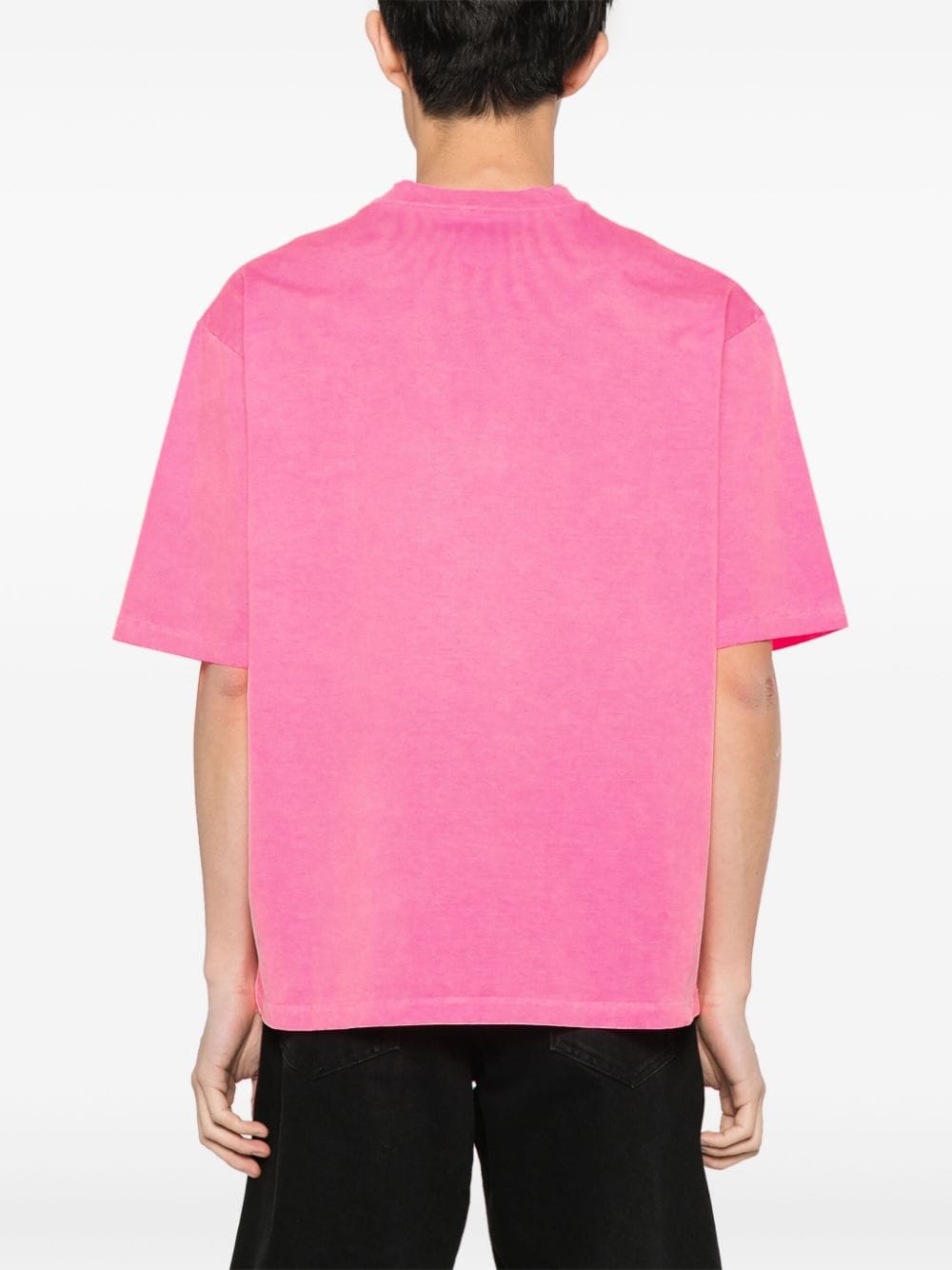 Shop Dsquared2 Logo-tape Cotton T-shirt In Pink