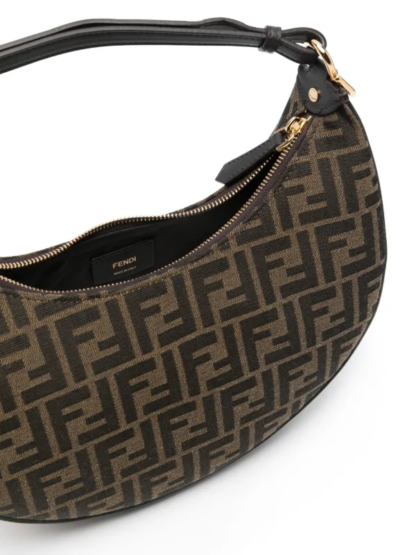 FENDI Small Fendigraphy Shoulder Bag | Brown | FARFETCH