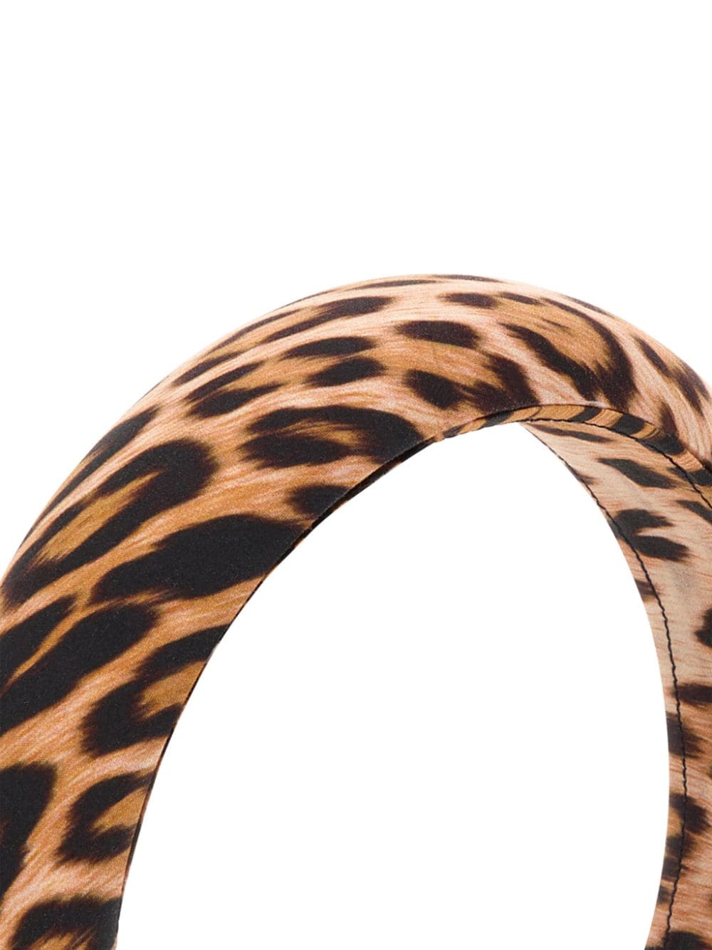 Shop Roberto Cavalli Junior Leopard-print Cotton Headband In Black