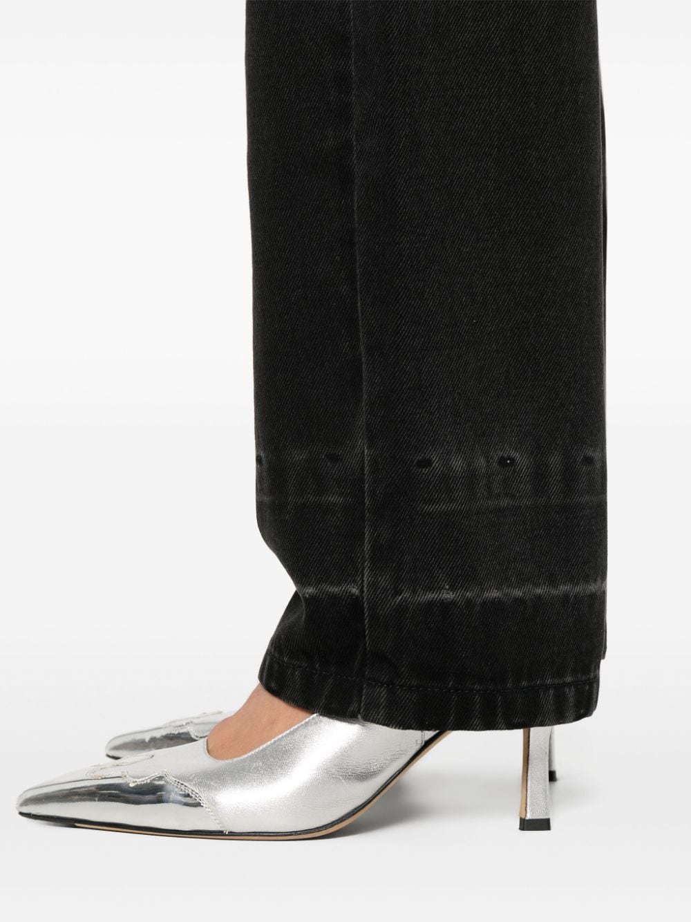 Shop Isabel Marant Irina Straight-leg Jeans In Grey