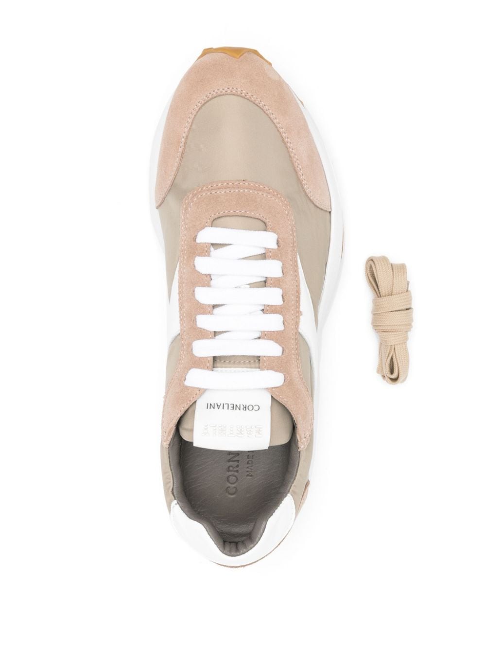 Shop Corneliani Lace-up Panelled Sneakers In Neutrals
