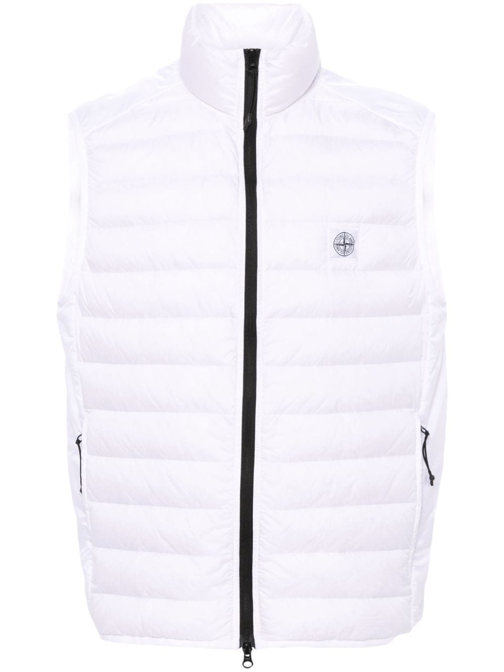 Shop Stone Island Compass-motif Padded Gilet In Neutrals