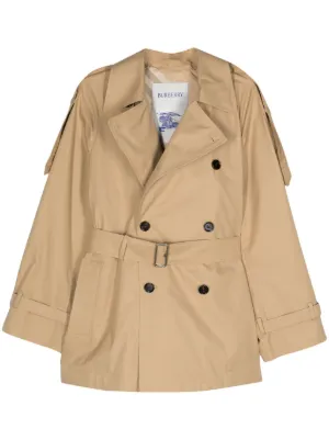 Burberry ダブルブレスト トレンチコート | ニュートラル | FARFETCH JP