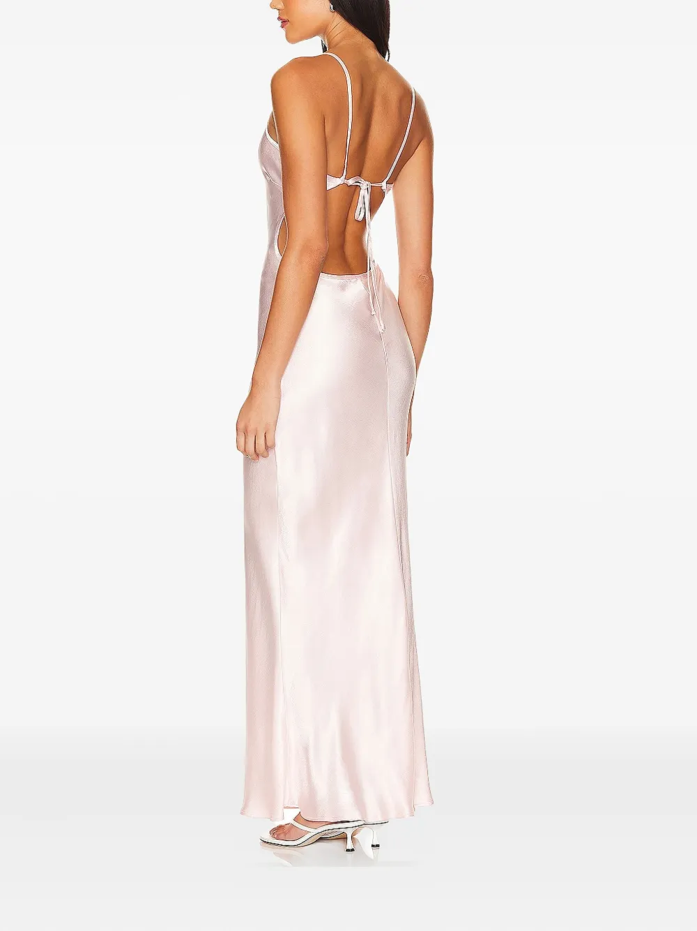Bec & Bridge Open-back Slip Maxi Party Dress In Pink