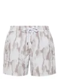 Frescobol Carioca Seascape abstract-print swim shorts - Neutrals
