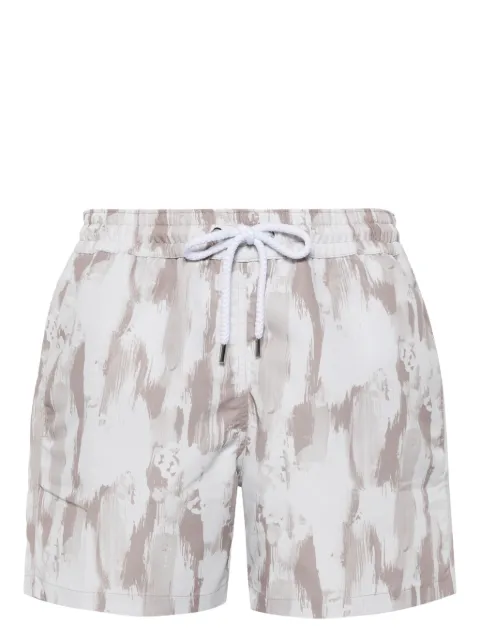 Frescobol Carioca Seascape abstract-print swim shorts