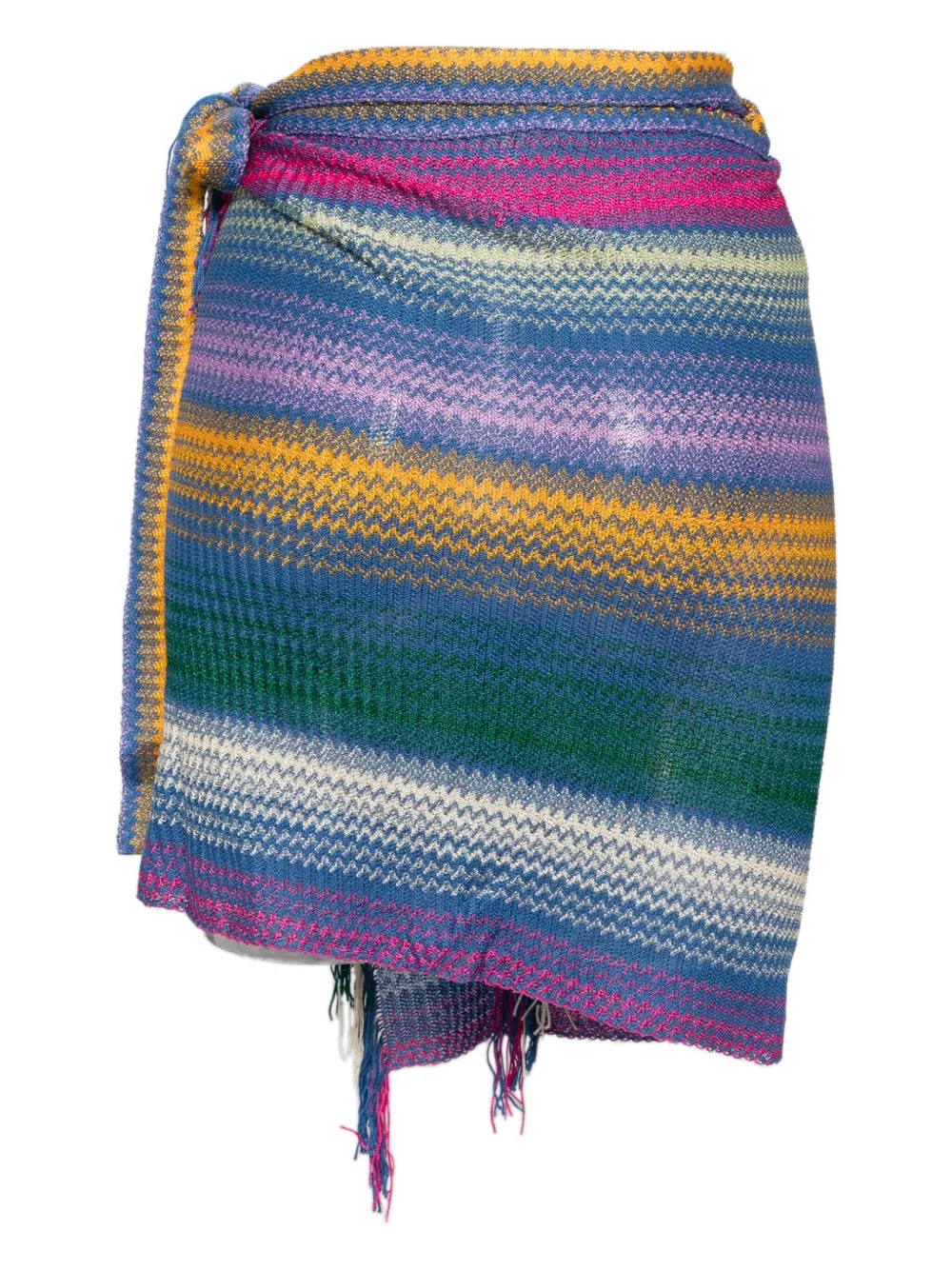 Missoni fringed wrap pareo - Blauw