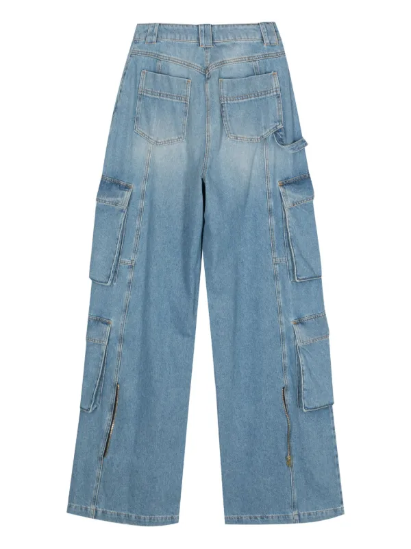 デニム・ジーパン Elisabetta Franchi Light Blue Cargo Jeans Elisabetta Franchi Cargo Jeans | Blue | FARFETCH LB