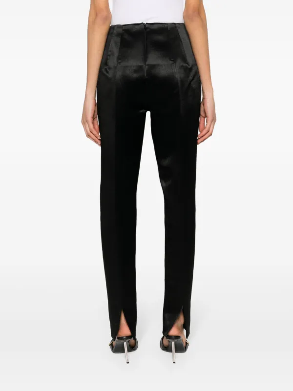 Sportmax satin-weave low-rise Trousers | Black | FARFETCH JO