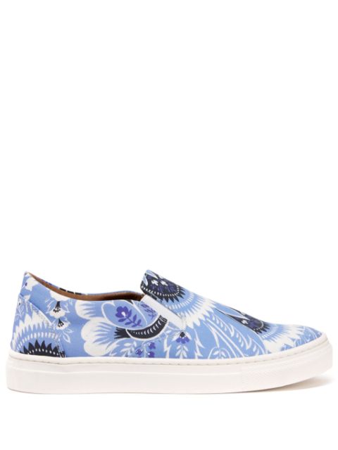 ETRO KIDS paisley-print slip-on trainers