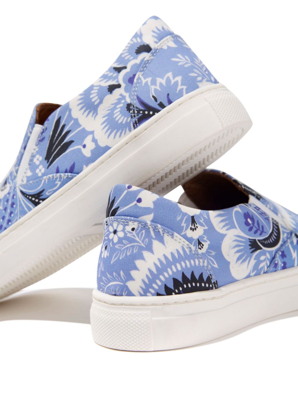 Shop Etro Paisley-print Slip-on Trainers In Blue
