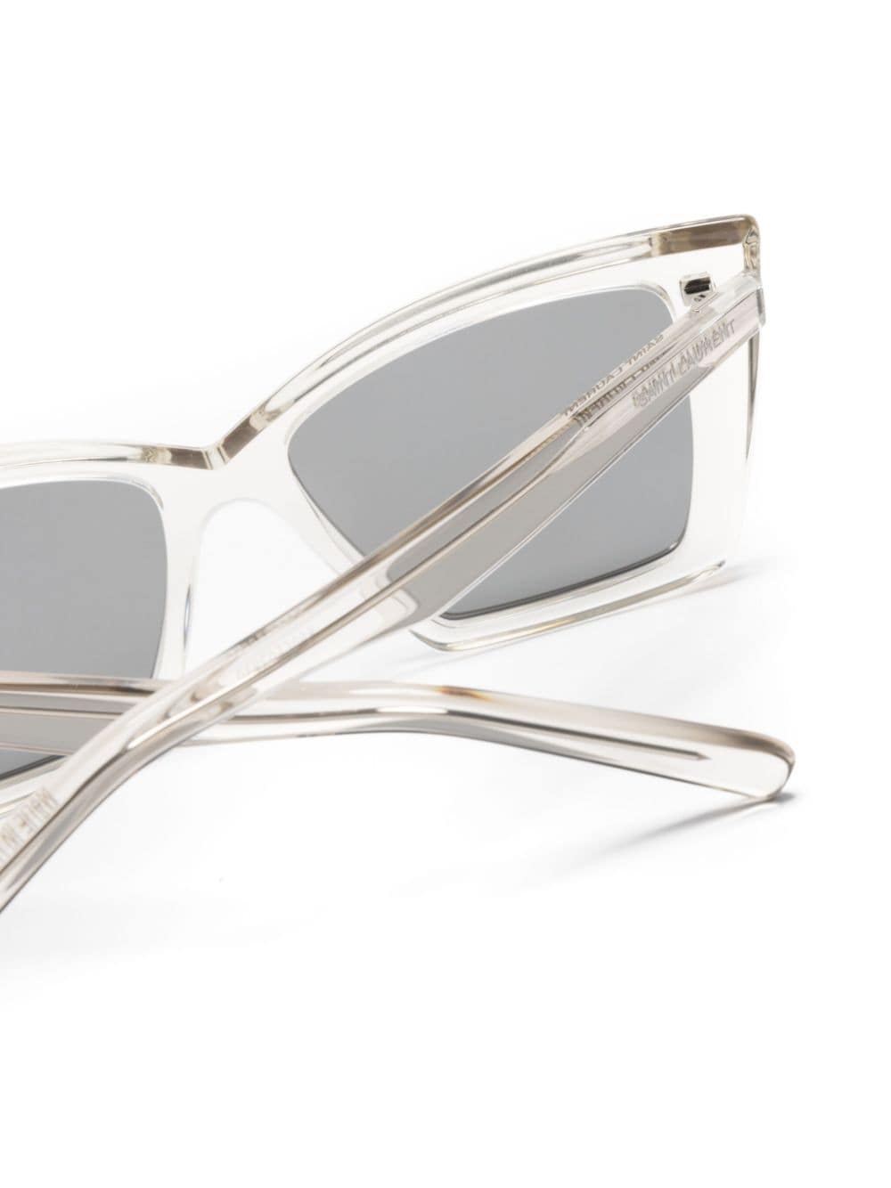 Saint Laurent Eyewear Zonnebril met vlindermontuur Beige