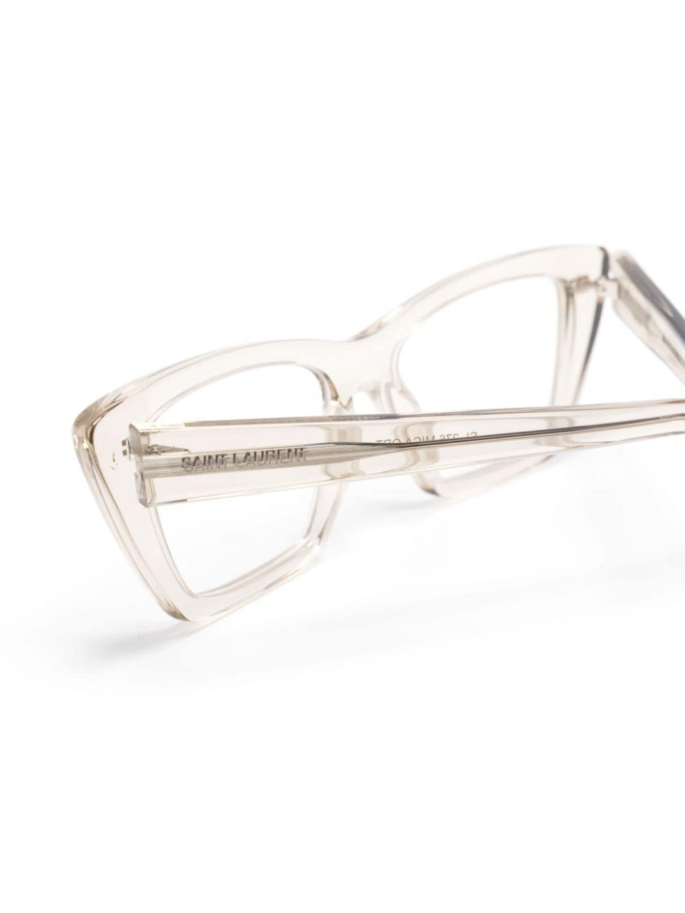 Shop Saint Laurent Sl 657 Cat-eye Glasses In Neutrals